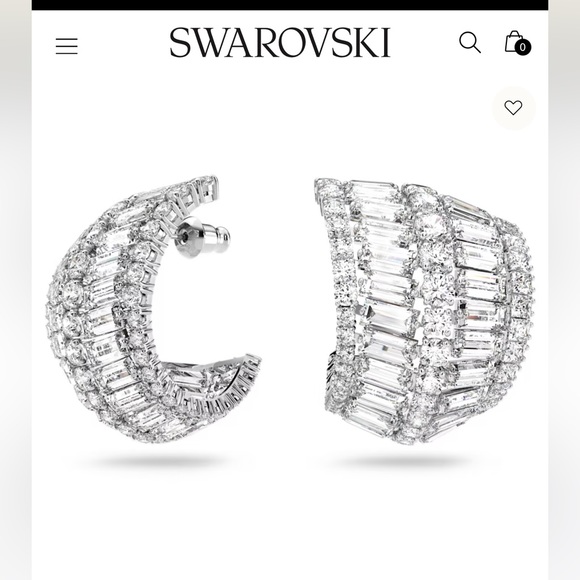 COPY - Hyperbola drop earrings
Mixed cuts, White, Rhodium plated - Picture 3 of 3